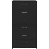 vidaXL Komoda sa 6 ladica crna 50 x 34 x 96 cm od konstruiranog drva | shoptok.hr