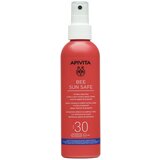 Apivita bee sun safe lagani brzo upijajući sprej za lice i telo SPF30, 200 ml