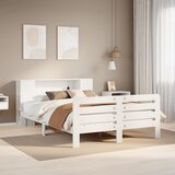  Okvir kreveta bez madraca bijeli 160x200 cm od masivne borovine | shoptok.hr