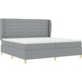  Krevet sa podloškom i madracem - Svjetlosiva 200x200 cm Tekstil | shoptok.hr