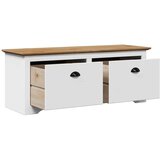 vidaXL Klupa za hodnik &quot;BODO&quot; bijela i smeđa 114x40x45 cm cijene
