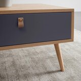 Bessagi Home retro klubska miza lena, hrast, siva | Shoptok.si