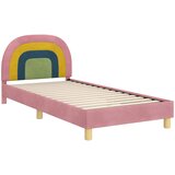 Krevet za djecu s uzglavljem Ružičasta 80 x 200 cm Baršun | shoptok.hr