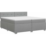  Boxspring krevet s madracem Svjetlosiva 200 x 200 cm Tkanina | shoptok.hr