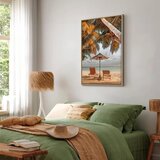  Slika - Palm Umbrella (1 Part) Vertical 60x90 U prirodnom drvenom okviru | shoptok.hr