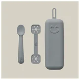 Interbaby set silikonskog pribora za jelo Petrol Grey