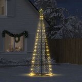 vidaXL Osvetljena novoletna jelka stožec 550 LED toplo bela 304 cm | Shoptok.si