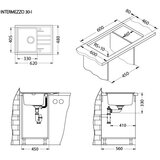 Alveus sudopera Intermezzo 30 g81 - beton siva 620 x 480 x 200 mm