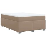 vidaXL Krevet s oprugama i madrac cappuccino 140x190cm od umjetne kože | shoptok.hr