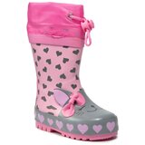 Playshoes Gumene čizme 'Katze' pastelno zelena / roza | shoptok.hr