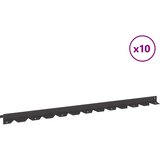  Ograda oko Travnjaka 10 pcs 102 x 4 x 4 cm Čelik Crna | shoptok.hr