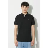 Barbour Pamučna polo majica Tartan Pique Polo boja: crna, s aplikacijom, MML0012