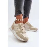 Kesi Beige women's sneakers made of Kaimans eco leather
