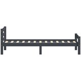  Posteljni okvir temno siv iz trdne borovine 100x200 cm, (20646553) | Shoptok.si