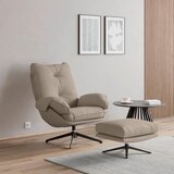 Bessagi Home Počivalnik Andrea, Bež, Vrtljiv, S Taburejem | Shoptok.si