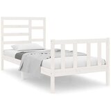  Posteljni okvir bel iz trdnega lesa 90x190 cm 3FT, (20685033) | Shoptok.si
