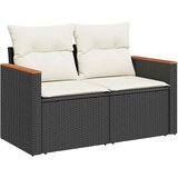  7-dijelni set vrtnih sofa od poliratana s jastucima crni bagrem | shoptok.hr