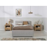 MID.YOU OBLAZINJENA POSTELJA 120 cm x 200 cm , les, kovina, umetna masa, tekstil svetlo siva | Shoptok.si