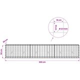  Gabion s žicom debljine 3,5 mm i mrežom 10x10 cm 300x30x50 cm | shoptok.hr