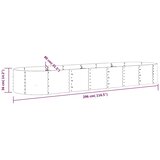  Povišena vrtna gredica od pocinčanog čelika 296 x 80 x 36 cm antracit | shoptok.hr