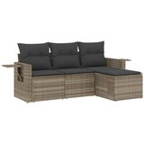  4-dijelni set vrtnih sofa s jastucima svijetlosivi poliratan | shoptok.hr