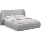 Makamii Svijetlo sivi tapecirani bračni krevet s prostorom za odlaganje s podnicom 180x200 cm Hauke – | shoptok.hr