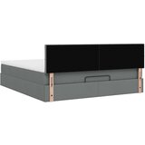 vidaXL Otomanski krevet s madracem tamnosivi 160x200cm od tkanine | shoptok.hr