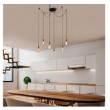 Opviq Vislica KABLUNI bakrena, metal, 126 x 126 cm, visina 102 cm, podesvia visiana, 6 x E27 40 W, Kabluni - MR - 916 | shoptok.hr