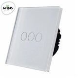 Wise naizmenični prekidač, 3 tastera - stakleni panel | ePonuda.com