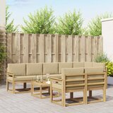  Set vanjskih sofa 9 kom. Bijela i bež Poliester | Eponuda.com
