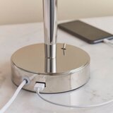  Endon 72175 - Stona lampa sa USB portom SYON 1xE14/40W/230V sjajni hrom/bež | Eponuda.com