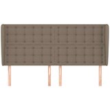  Uzglavlje s ušima smeđesivo 163x23x118/128 cm od tkanine | shoptok.hr