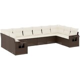  10-dijelni set vrtnih sofa od poliratana s jastucima smeđi | shoptok.hr