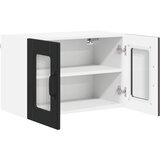  Zidni stakleni ormarić 2 pcs Crna 60 x 31 x 40 cm | shoptok.hr