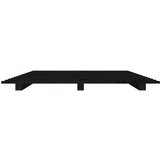  Za krevet crni 90 x 200 cm od masivne borovine | shoptok.hr