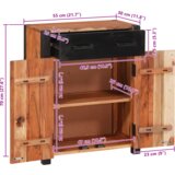 vidaXL Buffeti in stranske omare s predalom s polico s shranjevanjem z vrati Rjava 55 x 30 x 75 cm | Shoptok.si
