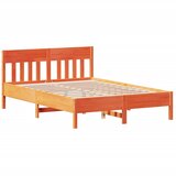 Furnova Posteljni okvir brez vzmetnice voščeno rjav 120x200 cm borovina, (21935806) | Shoptok.si