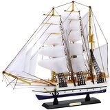  Collectible Decorative Model Sailing Ship Frigate White 49x43cm | shoptok.hr