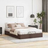 vidaXL Otomanski posteljni okvir brez vzmetnice rjav 140x200 cm, (21607658) | Shoptok.si