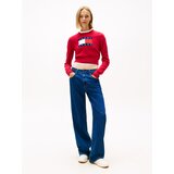 Tommy Jeans Pulover mornarska / rdeča / bela | Shoptok.si