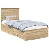  Okvir za krevet s uzglavljem Sonoma hrast 90 x 200 cm | shoptok.hr