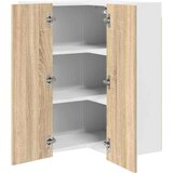 vidaXL Viseča omarica Riga Sonoma hrast in bela 57 x 57 x 80 cm | Shoptok.si