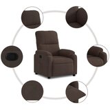  Naslonjač smeđi tkanina od mikrovlakana | shoptok.hr
