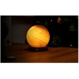 Gingko LED namizna svetilka v temni naravni barvi s steklenim senčilom (višina 13 cm) Sand Storm – | Shoptok.si