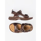Shelvt Velcro sports sandals brown | shoptok.hr