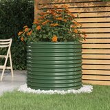 Maison Chic Visoka greda - Greda - Cvetlični Lonec iz prašno premazanega jekla 80x80x68 cm zelena, (21789586) | Shoptok.si