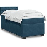 Box spring krevet s madracem plavi 100x200 cm baršunasti | Eponuda.com