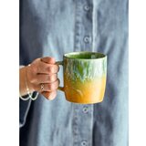 Bloomingville Rumeno-svetlo zelena skodelica iz kamenine 400 ml Milani – | Shoptok.si