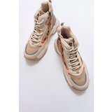 LuviShoes Olivia Beige Patterned Women's Sports Boots | Shoptok.si