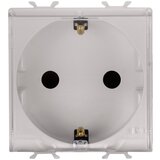 GEWISS GW13242 chorus, šuko utičnica 2P+E 16A sa poklopcem, 2M, nat. saten | ePonuda.com